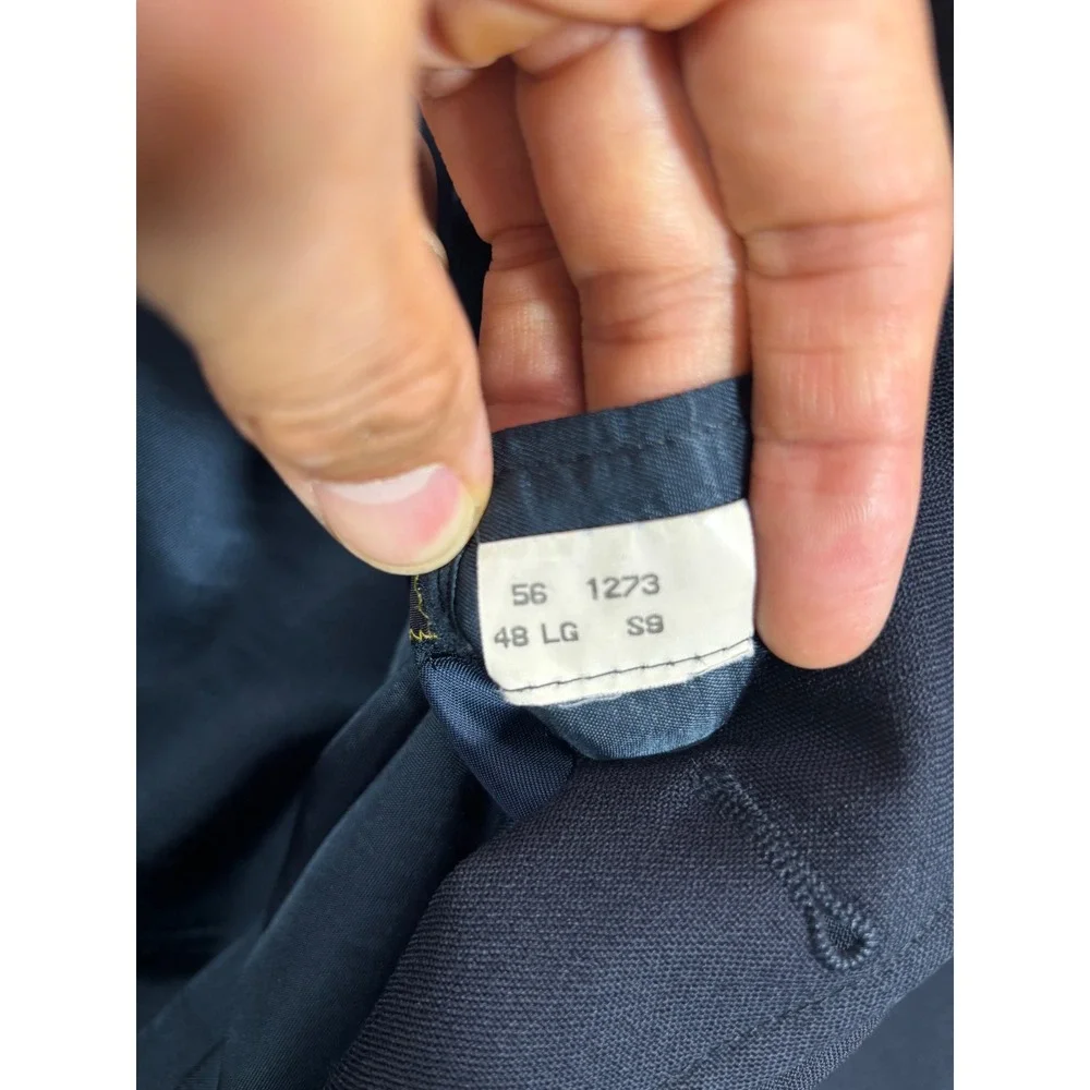 Brooks Brothers Classic Navy Wool Blazer with Gold Buttons